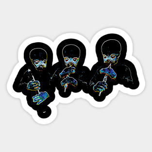 SIMPLE ABSTRACT MUSICAL ALIEN Sticker